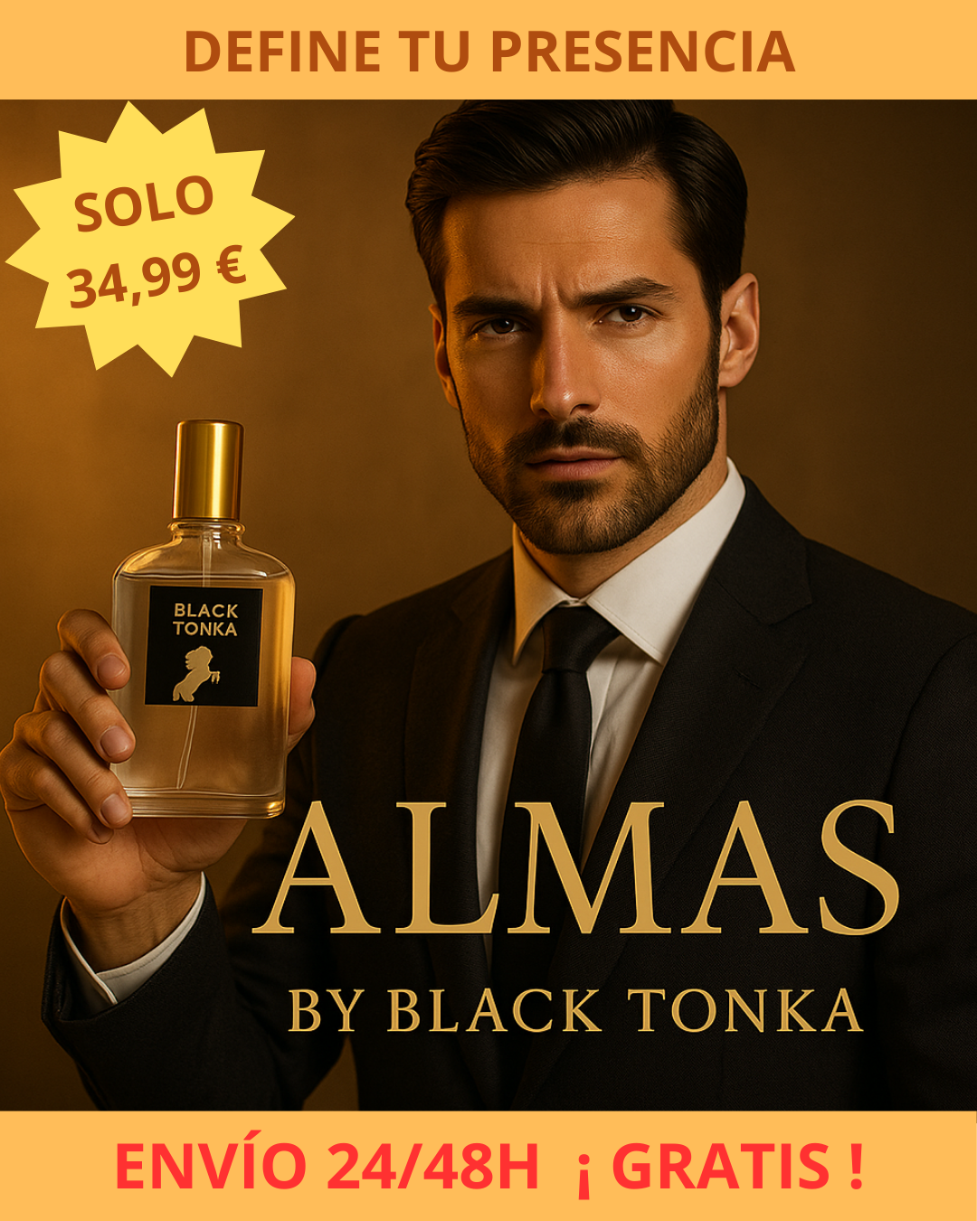 ALMAS™ by Black Tonka 🌟– Eau de Toilette Caballeros (90 ml)