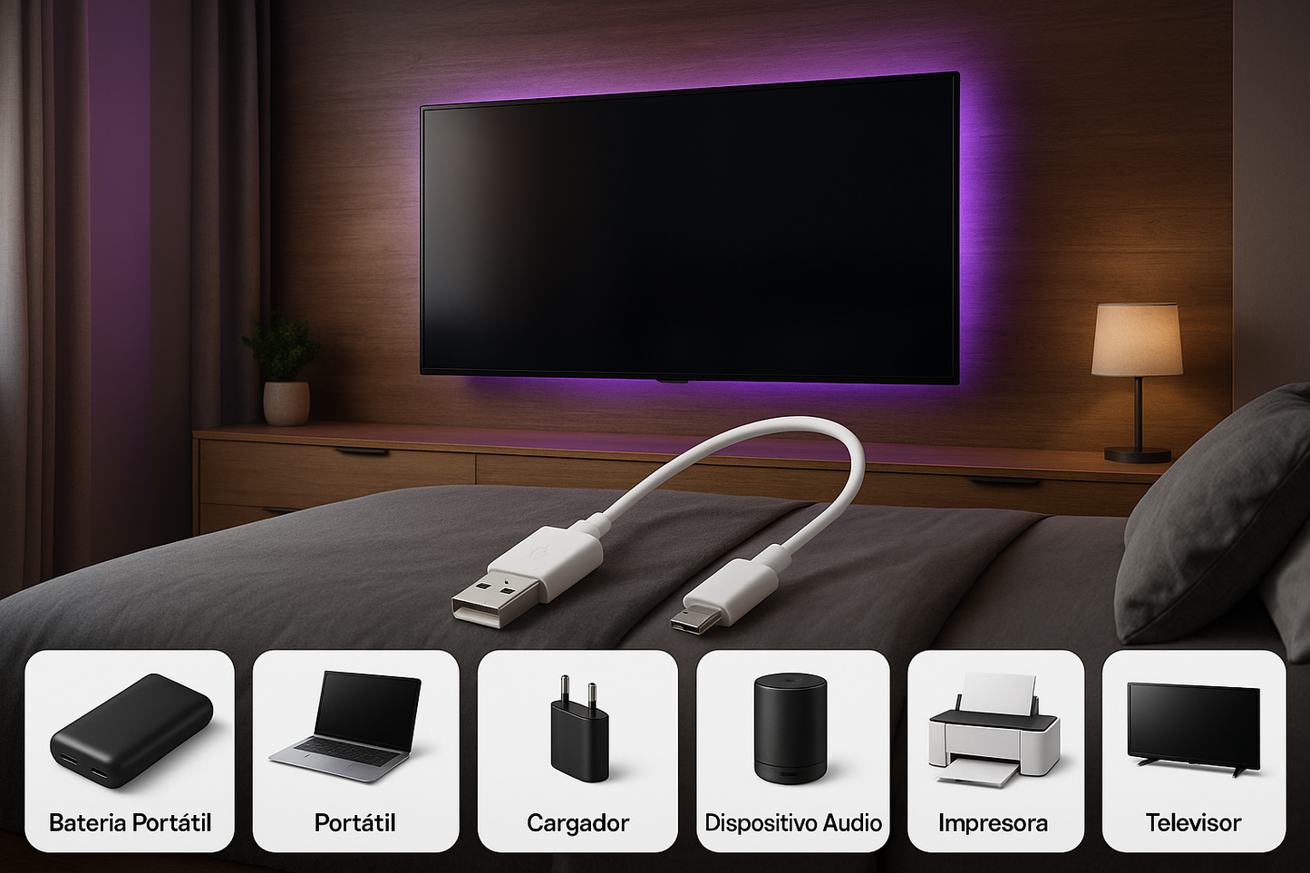 Imagen corregida conectividad USB AURA LED con dispositivos variados