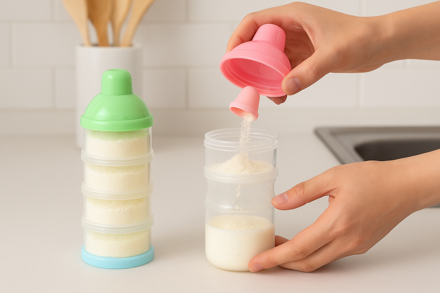 MilkBox Pro con compartimentos llenos