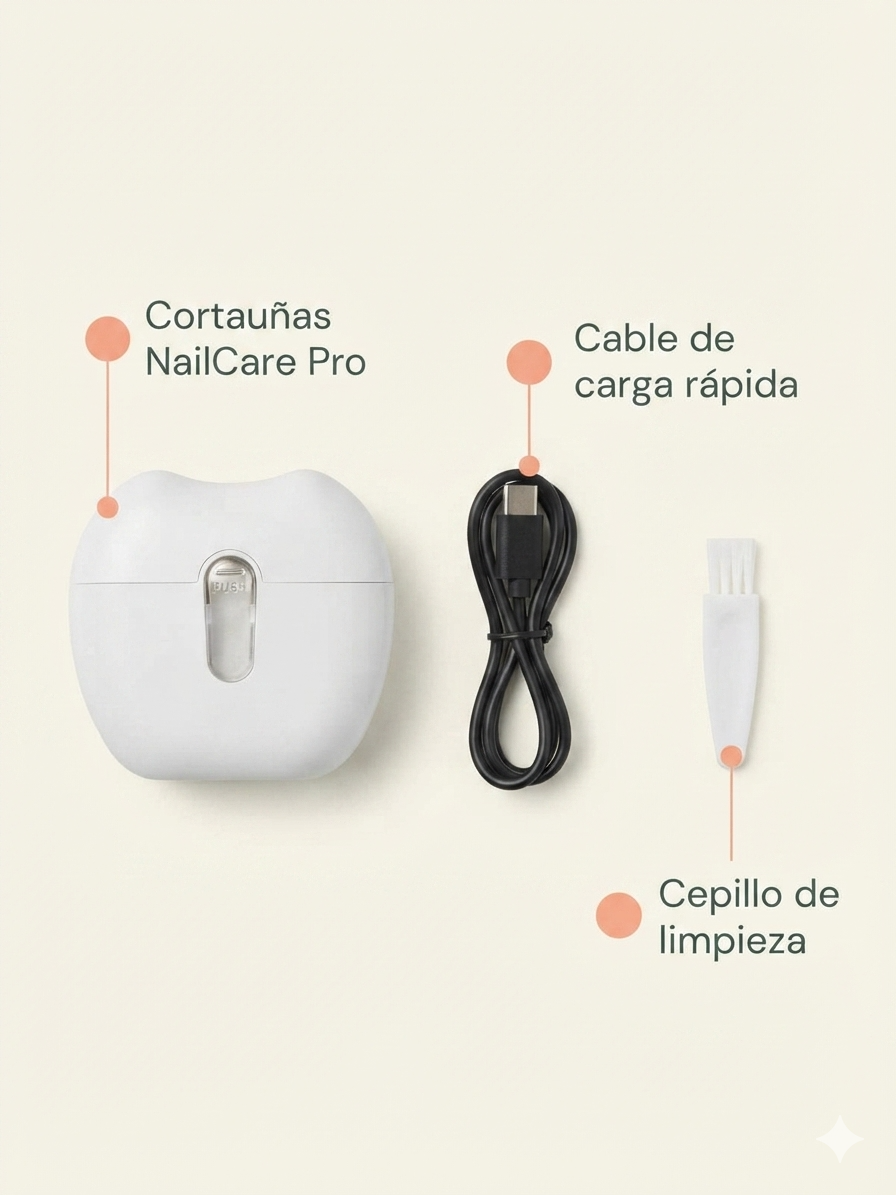 Cortauñas eléctrico NailCare Pro™ con luz LED