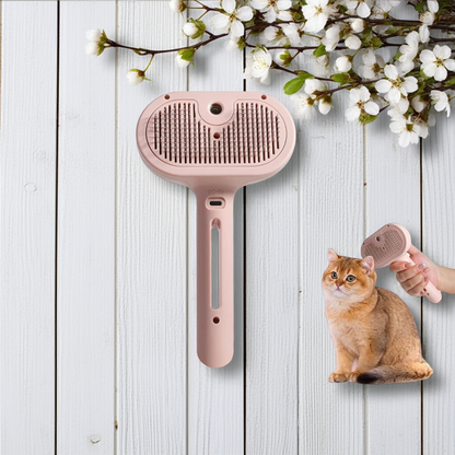 Cepillo de vapor para mascotas rosa
