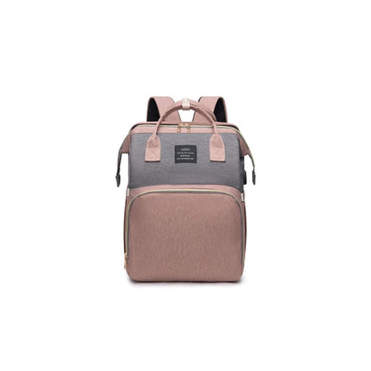 BabyGo Plus™ - Mochila 4 en 1 con cuna plegable y cambiador portátil + USB