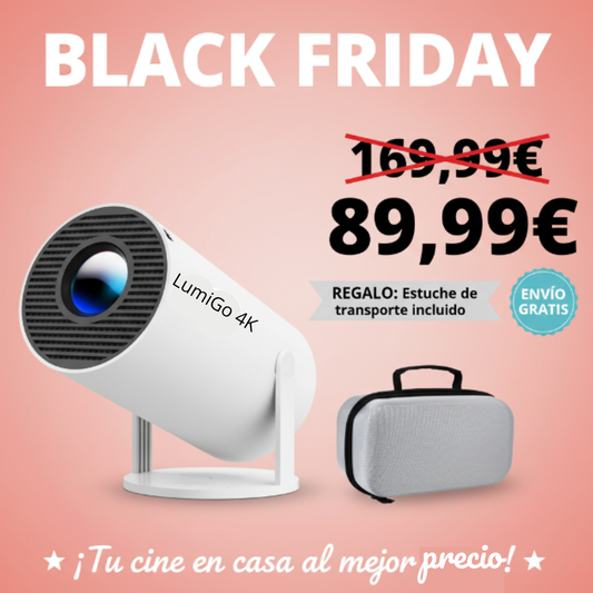 LumiGo 4K™: Mini proyector HY300 Pro - Cine en casa, diversión en familia