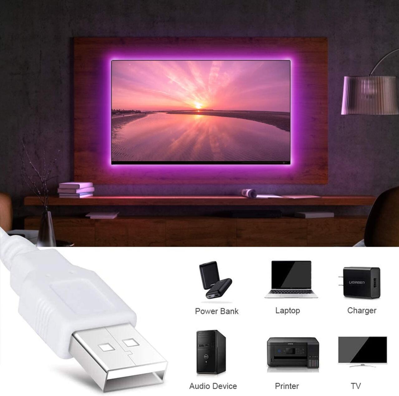 AURA LED™- Tira LED RGB 5M + Mando + App móvil
