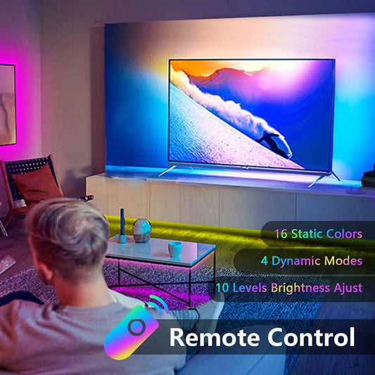 AURA LED™- Tira LED RGB 5M + Mando + App móvil