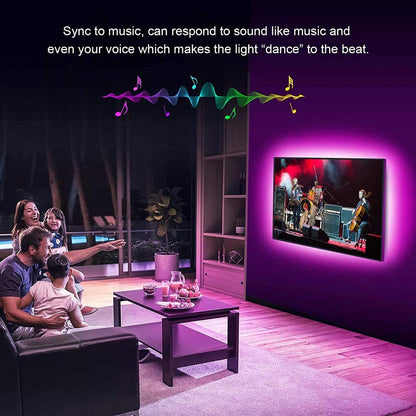 AURA LED™- Tira LED RGB 5M + Mando + App móvil