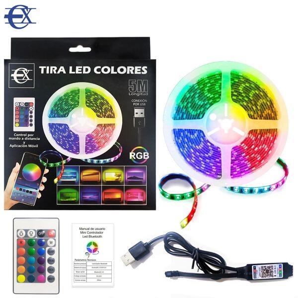 AURA LED™- Tira LED RGB 5M + Mando + App móvil