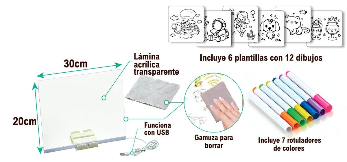 Pizarra LED LumiDoodle Plus™