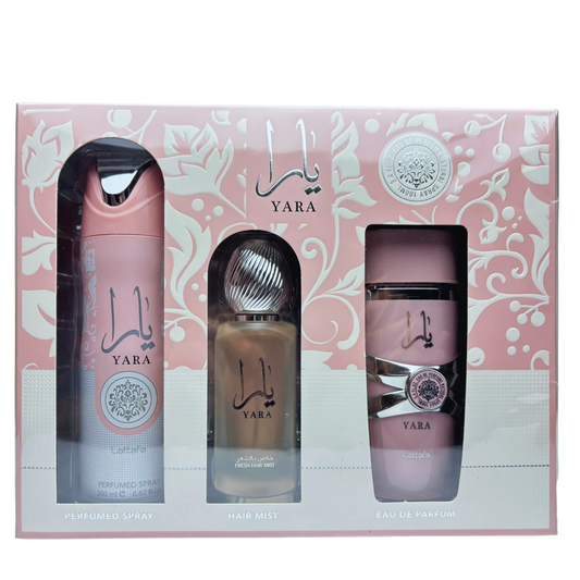 YARA Pink Bloom Collection: Perfume Set YARA 50+100+200ML – LATTAFA